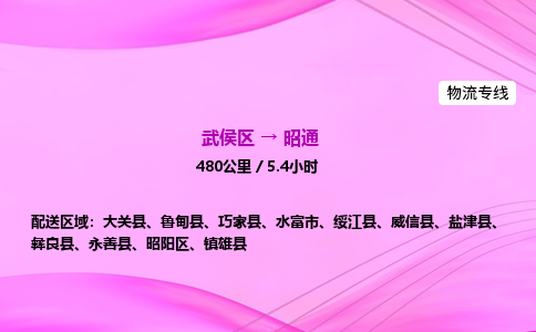 武侯到昭通专线价格-武侯区到昭通物流要几天-四川到昭通货运公司电话