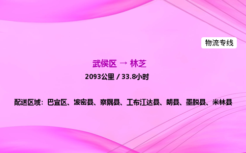 武侯到林芝专线价格-武侯区到林芝物流要几天-四川到林芝货运公司电话