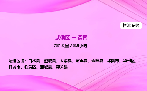 武侯到渭南专线价格-武侯区到渭南物流要几天-四川到渭南货运公司电话