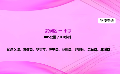 武侯到平凉专线价格-武侯区到平凉物流要几天-四川到平凉货运公司电话