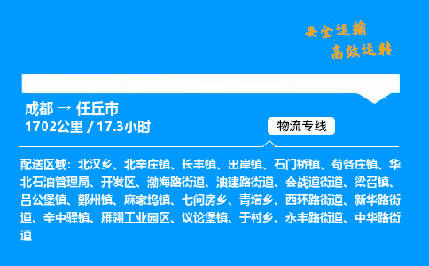 成都到任丘市物流价格查询,成都至任丘市物流费用,成都到任丘市物流几天到