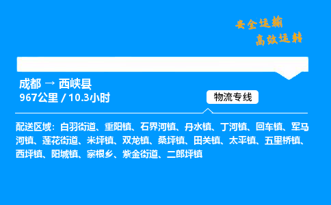 成都到西峡县物流价格查询,成都至西峡县物流费用,成都到西峡县物流几天到