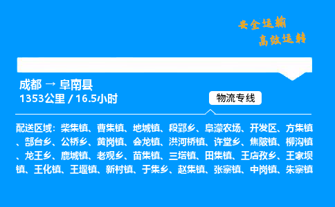 成都到阜南县物流价格查询,成都至阜南县物流费用,成都到阜南县物流几天到