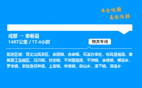 成都到奉新县物流价格查询,成都至奉新县物流费用,成都到奉新县物流几天到