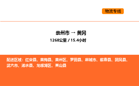 崇州市到黄冈黄州区物流公司_崇州市到黄冈黄州区货运专线公司（当天走车）