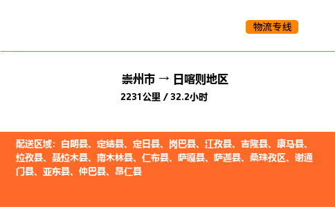 崇州市到日喀则地区桑珠孜区物流公司_崇州市到日喀则地区桑珠孜区货运专线公司（当天走车）
