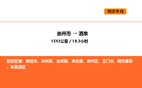 崇州市到酒泉东风场区物流公司_崇州市到酒泉东风场区货运专线公司（当天走车）