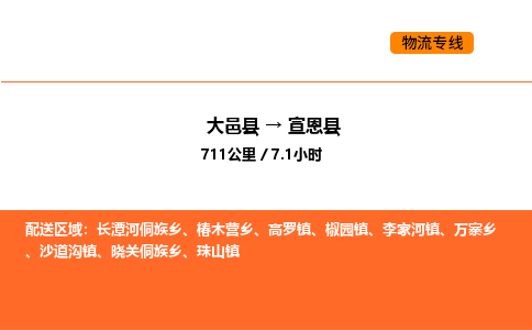大邑县到宣恩县物流公司_大邑县到宣恩县货运专线公司（当天走车）