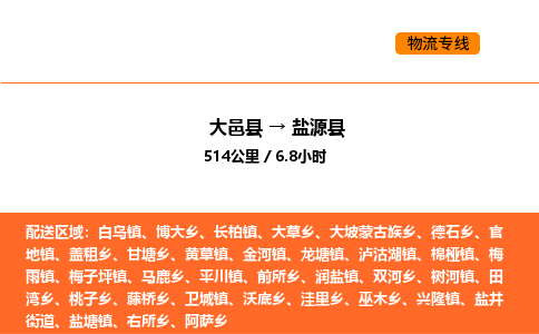 大邑县到盐源县物流公司_大邑县到盐源县货运专线公司（当天走车）
