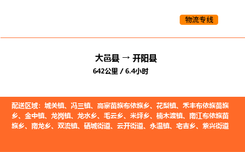 大邑县到开阳县物流公司_大邑县到开阳县货运专线公司（当天走车）