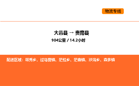 大邑县到贵南县物流公司_大邑县到贵南县货运专线公司（当天走车）