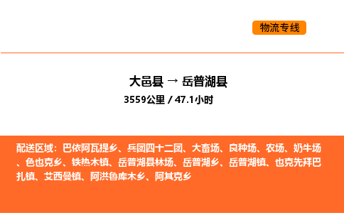 大邑县到岳普湖县物流公司_大邑县到岳普湖县货运专线公司（当天走车）