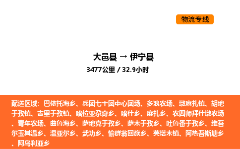 大邑县到伊宁县物流公司_大邑县到伊宁县货运专线公司（当天走车）